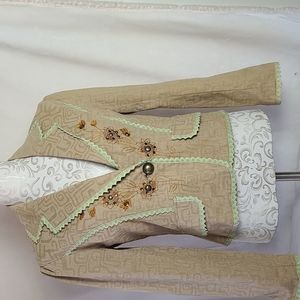 Agan Traders Tan embellished Jacket